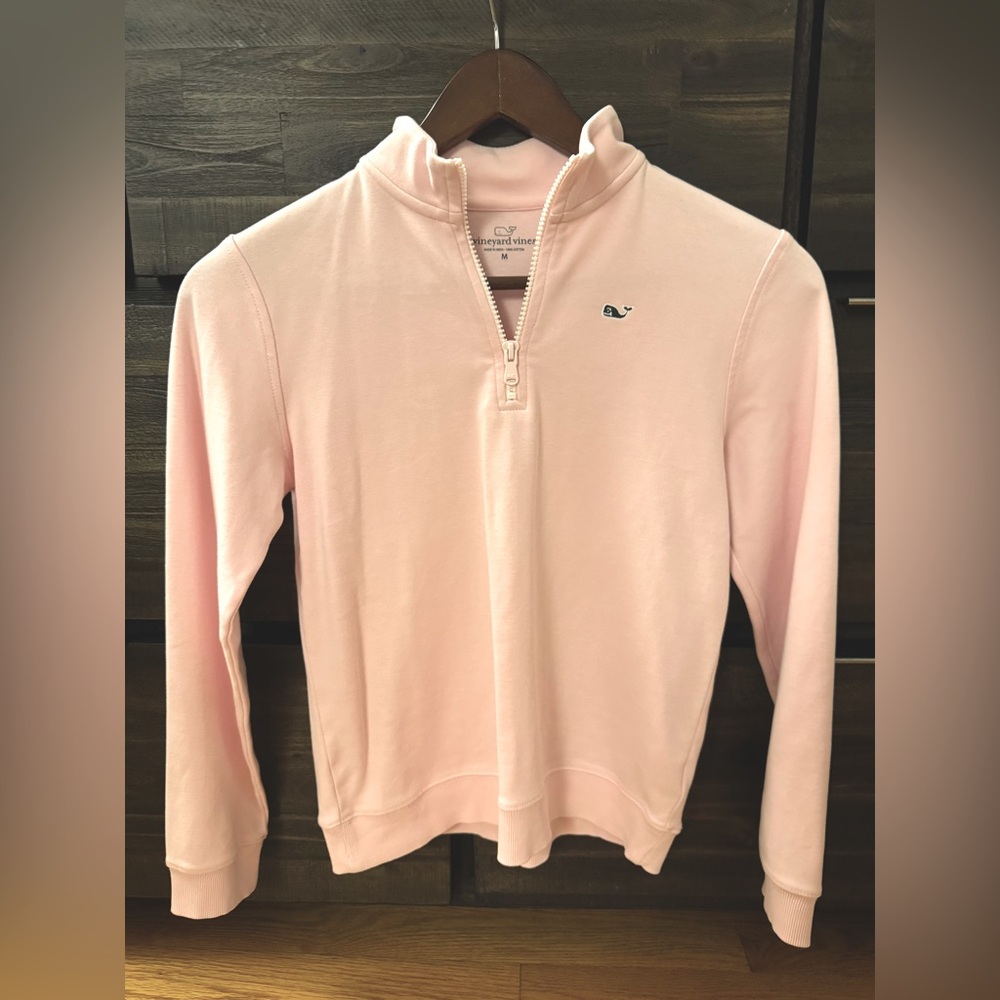Vineyard Vines Light Pink Quarter-Zip Sweater